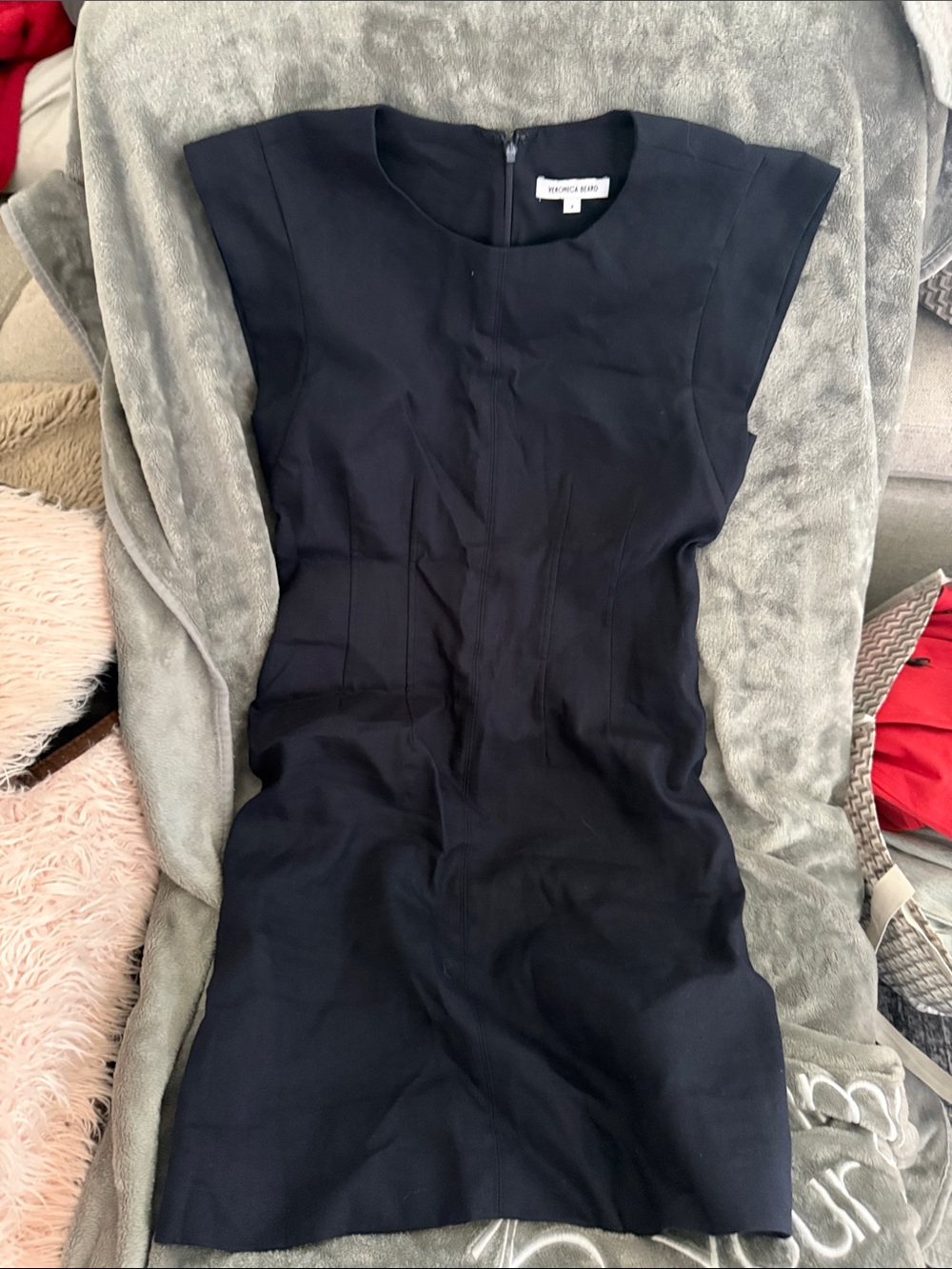 Veronica Beard Black Sheath Dress navy